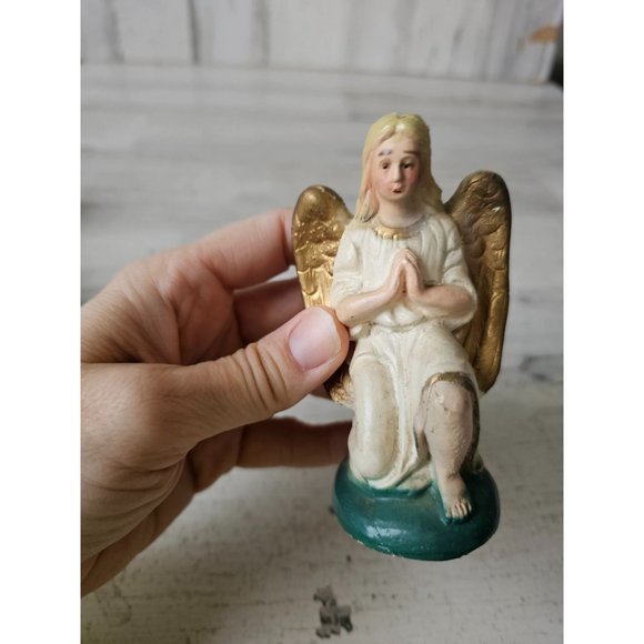 Vintage angel cherub Nativity praying religious figurine statue accessory - Picture 7 of 8